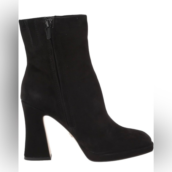 SAM EDELMAN BLACK SUEDE LEATHER JAY ANKLE BOOTIES 5 MEDIUM - Picture 8 of 10